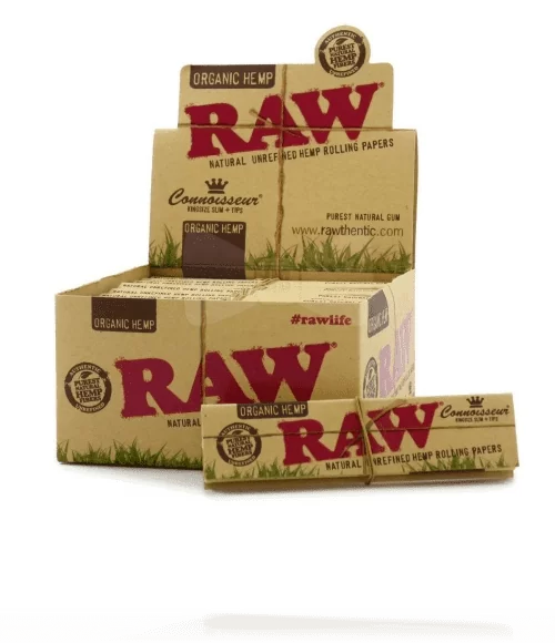 MORTALHAS - RAW ORGANIC KING SIZE CONNOISSEUR + FILTROS | A Loja da Maria