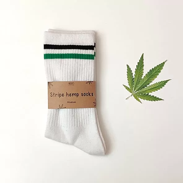 8000 KICKS - STRIPE HEMP SOCKS | A Loja da Maria