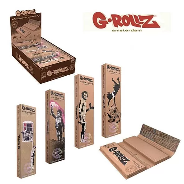 MORTALHAS GROLLZ - BANSKY’S GRAFFITI KS + FILTROS – EXTRA THIN | A Loja da Maria