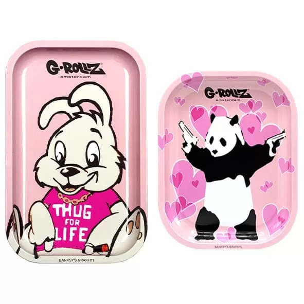 GROLLZ TABULEIRO DE METAL - BANKSY ROSA | A Loja da Maria