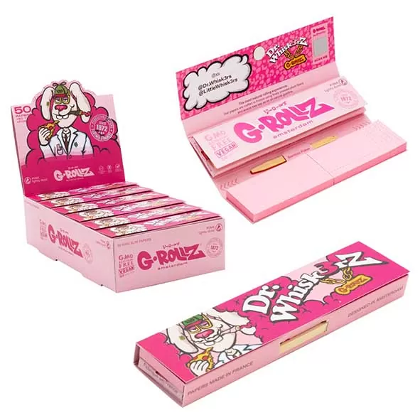 MORTALHAS GROLLZ KINGSIZE SLIM + TIPS – DR WHISKERZ - PINK | A Loja da Maria
