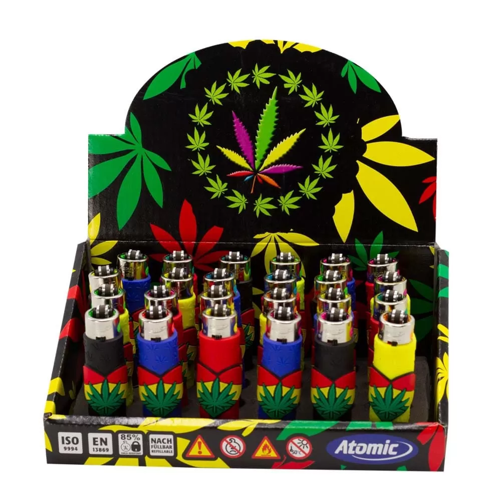 ISQUEIRO ATOMIC - MANGA EM SILICONE VÁRIOS DESENHOS | A Loja da Maria