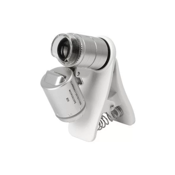 MICROSCÓPIO LED 60X COM CLIP | A Loja da Maria