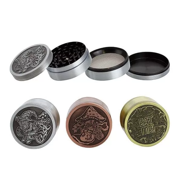 GRINDER METAL – SHROOMS AMSTERDAM – 4 PARTS 50mm | A Loja da Maria