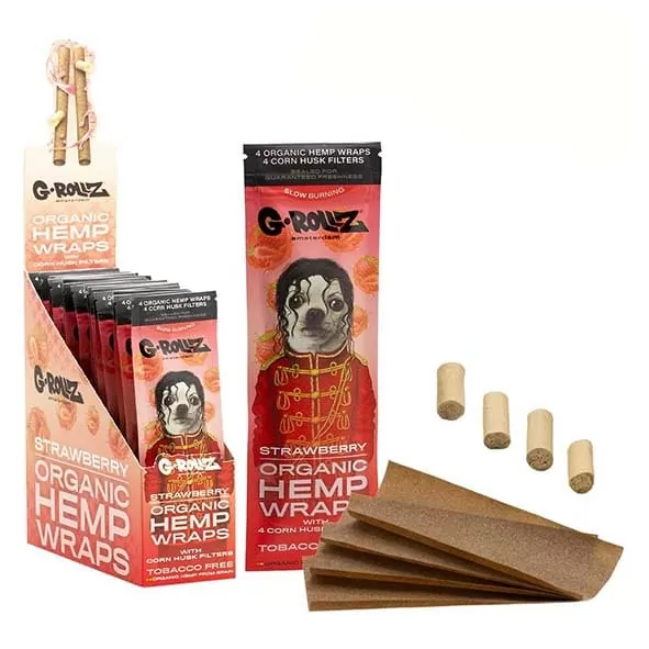 GROLLZ – BLUNTS CÂNHAMO ORGÂNICO – STRAWBERRY – 4 | A Loja da Maria