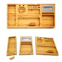 RAW - BAMBOO TRIPLE FLIP ROLLING TRAY | A Loja da Maria