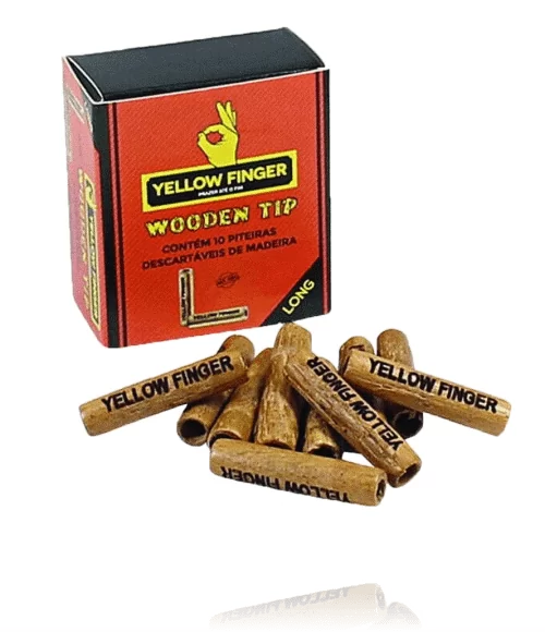 YELLOW FINGER WOODEN TIP LONG | A Loja da Maria