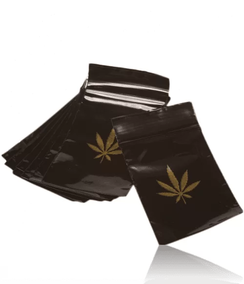 ZIP BAGS PRETOS COM FOLHA | A Loja da Maria