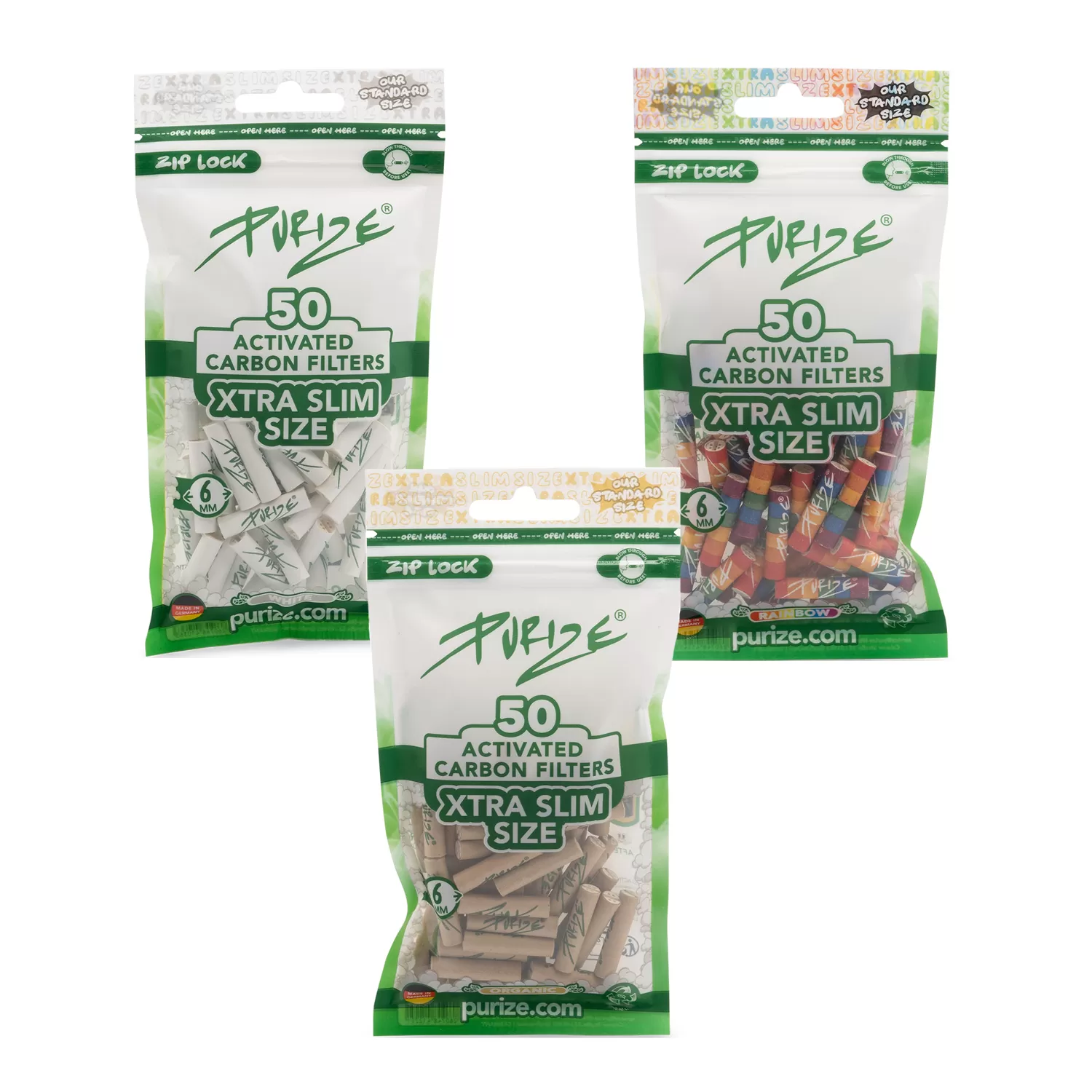 PURIZE - FILTROS XTRA SLIM - 50 UNIDADES | A Loja da Maria