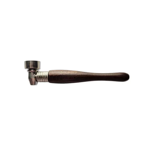 CACHIMBO DE MADEIRA - TAÇA METAL 11,5cm | A Loja da Maria